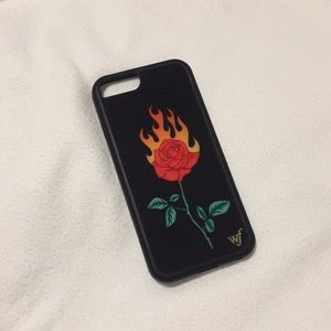 WILDFLOWER BURNING ROSE PHONE CASE